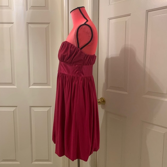 Bebe babydoll strapless dress w/silk trim - Picture 3 of 8